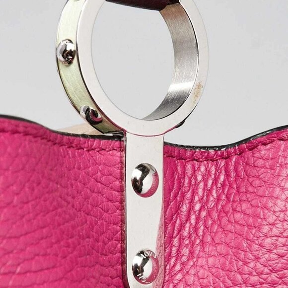 Louis Vuitton Galet/Violet Taurillon Leather Capucines MM Bag - Picture 8 of 12